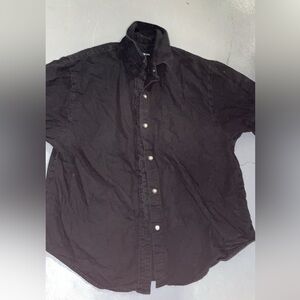 Aritizia Denim Forum Men's Short Sleeved Black Button-Up Shirt Size XS